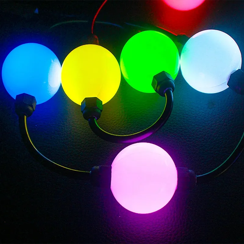 Outdoor Waterproof Decorative Light String RGBW Dynamic 3D LED Spherical Pixel Lights